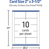image:imageAvery Printable Rectangle Business Cards Sure Feed Technology 2 x 312 Glossy White Cardstock PrintToTheEdge LaserInkjet Printable 100 Total250 cards