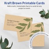 image:imageAvery Printable Rectangle Business Cards Sure Feed Technology 2 x 312 Kraft Brown Cardstock PrintToTheEdge LaserInkjet Printable 80 Total400 cards