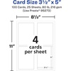 image:imageAvery Printable Rectangle Cards 35 x 5 Matte White Cardstock PrinttotheEdge LaserInkjet Cards 200 Total100 cards