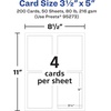 image:imageAvery Printable Rectangle Cards 35 x 5 Matte White Cardstock PrinttotheEdge LaserInkjet Cards 200 Total200 cards
