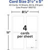 image:imageAvery Printable Rectangle Cards 35 x 5 Matte White Cardstock PrinttotheEdge LaserInkjet Cards 200 Total40 cards