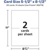 image:imageAvery Printable Rectangle Cards 55 x 85 Matte White Cardstock LaserInkjet Cards 100 TotalGlossy White