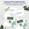 image:imageAvery Printable Rectangle Cards 55 x 85 Matte White Cardstock LaserInkjet Cards 100 TotalGlossy White