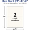 image:imageAvery Printable Rectangle Cards 55 x 85 Matte White Cardstock LaserInkjet Cards 100 TotalIvory