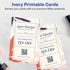 image:imageAvery Printable Rectangle Cards 55 x 85 Matte White Cardstock LaserInkjet Cards 100 TotalIvory