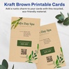 image:imageAvery Printable Rectangle Cards 55 x 85 Matte White Cardstock LaserInkjet Cards 100 TotalKraft Brown