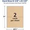 image:imageAvery Printable Rectangle Cards 55 x 85 Matte White Cardstock LaserInkjet Cards 100 TotalKraft Brown
