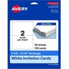 image:imageAvery Printable Rectangle Cards 55 x 85 Matte White Cardstock LaserInkjet Cards 100 TotalMate White