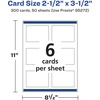 image:imageAvery Printable Rectangle Cards Sure Feed Technology 25 x 35 Matte White Cardstock PrinttotheEdge LaserInkjet Cards 300 TotalGlossy White