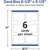 image:imageAvery Printable Rectangle Cards Sure Feed Technology 25 x 35 Matte White Cardstock PrinttotheEdge LaserInkjet Cards 300 TotalGlossy White