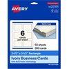 image:imageAvery Printable Rectangle Cards Sure Feed Technology 25 x 35 Matte White Cardstock PrinttotheEdge LaserInkjet Cards 300 TotalIvory