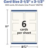 image:imageAvery Printable Rectangle Cards Sure Feed Technology 25 x 35 Matte White Cardstock PrinttotheEdge LaserInkjet Cards 300 TotalIvory