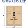 image:imageAvery Printable Rectangle Cards Sure Feed Technology 25 x 35 Matte White Cardstock PrinttotheEdge LaserInkjet Cards 300 TotalKraft Brown