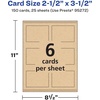 image:imageAvery Printable Rectangle Cards Sure Feed Technology 25 x 35 Matte White Cardstock PrinttotheEdge LaserInkjet Cards 300 TotalKraft Brown