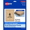 image:imageAvery Printable Rectangle Cards Sure Feed Technology 25 x 35 Matte White Cardstock PrinttotheEdge LaserInkjet Cards 300 TotalKraft Brown
