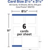 image:imageAvery Printable Rectangle Cards Sure Feed Technology 25 x 35 Matte White Cardstock PrinttotheEdge LaserInkjet Cards 300 TotalMate White