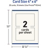 image:imageAvery Printable Rectangle Cards Sure Feed Technology 4 x 6 Matte Ivory Cardstock PrinttotheEdge LaserInkjet 50 Total Great for Postcards and Thank You Cards20 cards