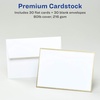 image:imageAvery Printable Rectangle Cards Sure Feed Technology 5 x 7 Matte White Cardstock LaserInkjet Printable 100 Total Great for Invitations and Thank You MessagesGold BorderEnvelopes