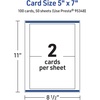 image:imageAvery Printable Rectangle Cards Sure Feed Technology 5 x 7 Matte White Cardstock LaserInkjet Printable 100 Total Great for Invitations and Thank You MessagesBlankNo Envelopes