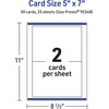 image:imageAvery Printable Rectangle Cards Sure Feed Technology 5 x 7 Matte White Cardstock LaserInkjet Printable 100 Total Great for Invitations and Thank You MessagesBlankNo Envelopes