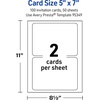 image:imageAvery Printable Rectangle Cards with Rounded Corners 5 x 7 Matte White Cardstock Laser amp Inkjet Printable 100 Total Great for Invitations Thank You Messages and More