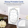image:imageAvery Printable Rectangle Half Fold Greeting Cards 55 x 85 Glossy White Cardstock LaserInkjet 50 Total Great for Thank You Cards Event Invitations and More10 cards