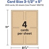 image:imageAvery Printable Rectangle Postcards 35 x 5 Kraft Brown Cardstock PrintToTheEdge LaserInkjet Cards 200 Total200 cards