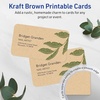 image:imageAvery Printable Rectangle Rounded Corner Business Cards Sure Feed Technology 2 x 312 Kraft Brown Cardstock PrintToTheEdge LaserInkjet Printable 80 Total80 cards