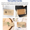 image:imageAvery Printable Rectangle Rounded Corner Business Cards Sure Feed Technology 2 x 312 Kraft Brown Cardstock PrintToTheEdge LaserInkjet Printable 80 Total400 cards