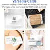 image:imageAvery Printable Rectangle Rounded Corner Business Cards Sure Feed Technology 212 x 312 Glossy White Cardstock PrintToTheEdge LaserInkjet Printable 60 Total150 cards
