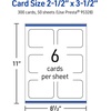 image:imageAvery Printable Rectangle Rounded Corner Business Cards Sure Feed Technology 212 x 312 Glossy White Cardstock PrintToTheEdge LaserInkjet Printable 60 Total300 cards