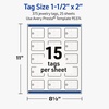 image:imageAvery Printable Rectangle Rounded Jewelry Tags Sure Feed Technology 15 x 2 Textured Glossy White PrinttoTheEdge Capability Laser amp Inkjet Compatible 375 Total375 Tags