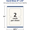 image:imageAvery Printable Rectangle Scalloped Postcards Sure Feed Technology 4 x 6 Ivory Cardstock PrintToTheEdge LaserInkjet Cards 100 Total100 cards