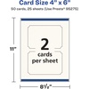 image:imageAvery Printable Rectangle Scalloped Postcards Sure Feed Technology 4 x 6 Ivory Cardstock PrintToTheEdge LaserInkjet Cards 100 Total50 cards