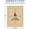 image:imageAvery Printable Rectangle Tent Cards Sure Feed Technology 2 x 35 Kraft Brown Cardstock PrintToTheEdge LaserInkjet Printable 100 Total Great for Table Talkers Promotional Signs and More200 cards