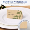 image:imageAvery Printable Rectangle Tent Cards Sure Feed Technology 2 x 35 Kraft Brown Cardstock PrintToTheEdge LaserInkjet Printable 100 Total Great for Table Talkers Promotional Signs and More200 cards