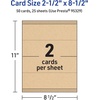image:imageAvery Printable Rectangle Tent Cards Sure Feed Technology 25 x 85 Kraft Brown Carstock LaserInkjet 100 Total Great for Table Talkers Promotional Signs Instructional Signs and More50 cards