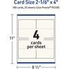 image:imageAvery Printable Rectangle Tent Cards with Sure Feed Technology 216 x 4 Matte Ivory Cardstock PrinttotheEdge LaserInkjet 200 Total Great for Table Talkers Promotional Signs and More100 cards