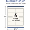 image:imageAvery Printable Rectangle Tent Cards with Sure Feed Technology 216 x 4 Matte Ivory Cardstock PrinttotheEdge LaserInkjet 200 Total Great for Table Talkers Promotional Signs and More40 cards