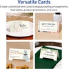 image:imageAvery Printable Rectangle Tent Cards with Sure Feed Technology 216 x 4 Matte Ivory Cardstock PrinttotheEdge LaserInkjet 200 Total Great for Table Talkers Promotional Signs and More200 cards