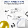 image:imageAvery Printable Rectangle Tickets 134 x 512 Glossy White Cardstock LaserInkjet Printable 500 Total250 cards