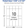 image:imageAvery Printable Rectangle Tickets 134 x 512 Glossy White Cardstock LaserInkjet Printable 500 Total500 cards