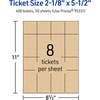 image:imageAvery Printable Rectangle Tickets 218 x 512 Kraft Brown Cardstock LaserInkjet Printable 400 Total400 cards