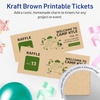 image:imageAvery Printable Rectangle Tickets 218 x 512 Kraft Brown Cardstock LaserInkjet Printable 400 Total400 cards