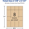 image:imageAvery Printable Rectangle Tickets 218 x 512 Kraft Brown Cardstock LaserInkjet Printable 400 Total80 cards