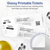 image:imageAvery Printable Rectangle Tickets 234 x 812 Glossy White Cardstock LaserInkjet Printable 100 Total100 cards