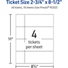 image:imageAvery Printable Rectangle Tickets 234 x 812 Glossy White Cardstock LaserInkjet Printable 100 Total40 cards