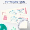 image:imageAvery Printable Rectangle Tickets 234 x 812 Matte Ivory Cardstock LaserInkjet Printable 200 Total200 cards