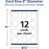 image:imageAvery Printable Round Cards Sure Feed Technology 2 Diameter Matte White Cardstock PrinttotheEdge LaserInkjet Cards 300 TotalGlossy White