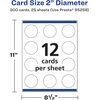 image:imageAvery Printable Round Cards Sure Feed Technology 2 Diameter Matte White Cardstock PrinttotheEdge LaserInkjet Cards 300 TotalGlossy White